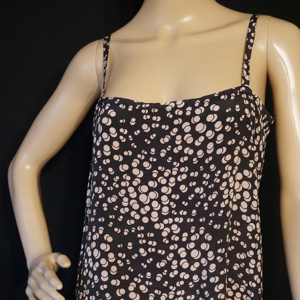 Winlex Kale - Silk Navy and Pink Circles Print - Camisole - Size M